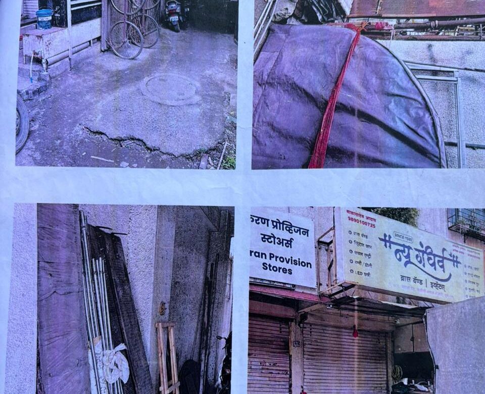 कसबा पेठेत न्यू गंधर्व बँडकडून अनधिकृत शेड व रस्त्यावर गाड्यांचे अतिक्रमण; नागरिक त्रस्त